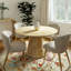 Ellarie Burl Wood Transitional Solid Hand-Made Wood Round Dining Table-1861183841
