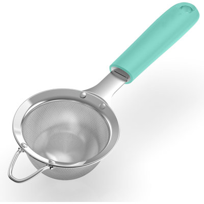 30 Mesh Fine Mesh Strainer – Heavy-Duty 18/8 Stainless Steel Sieve with Silicone Handle