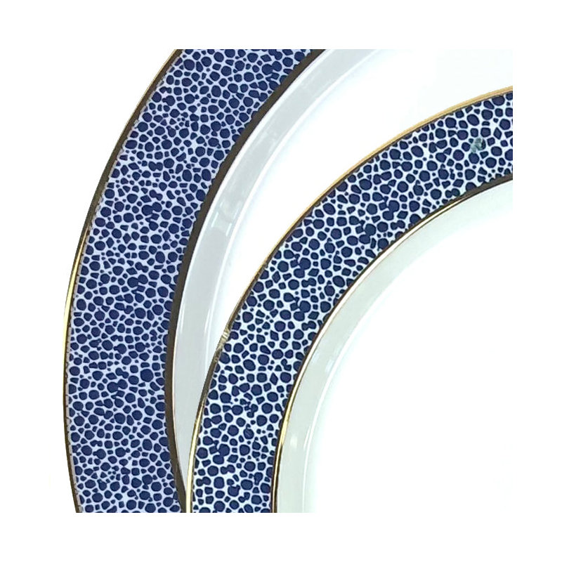 Assiette à salade 8 po Panthera, Indigo
