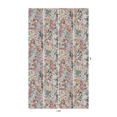 HOLLYHOCKS Wallpaper - Prairie 9'10" - full height wallpaper