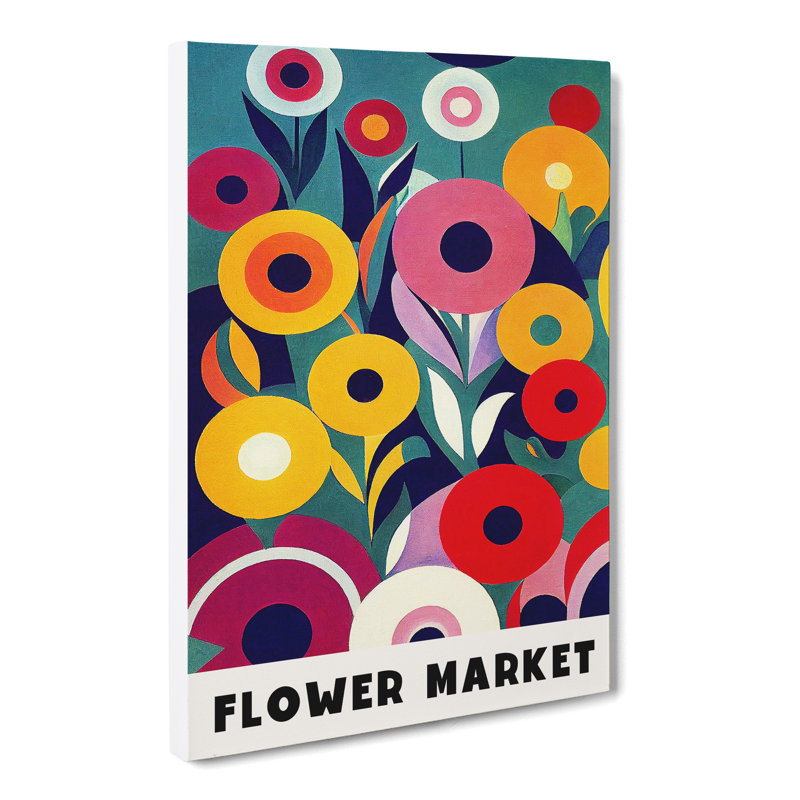 Retro Flower Market Exhibition No.2 - Wrapped Canvas, 50cm H x 35cm W x 3cm D
