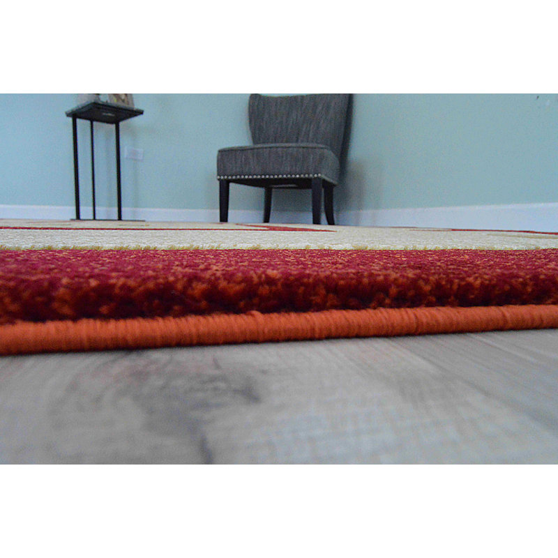 Mccampbell Abstract Indoor Rug, Round 6'6"