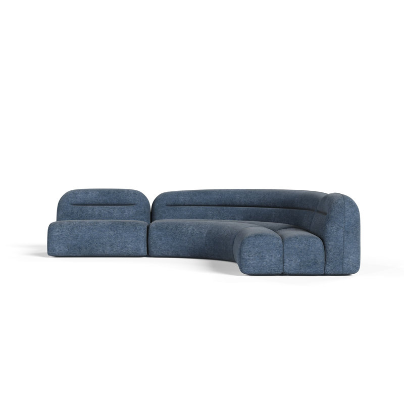 Forman - Canapé modulaire modulaire en tissu bleu moderne
