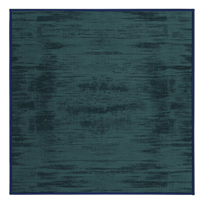 Tapis bleu abstrait lavable à la machine