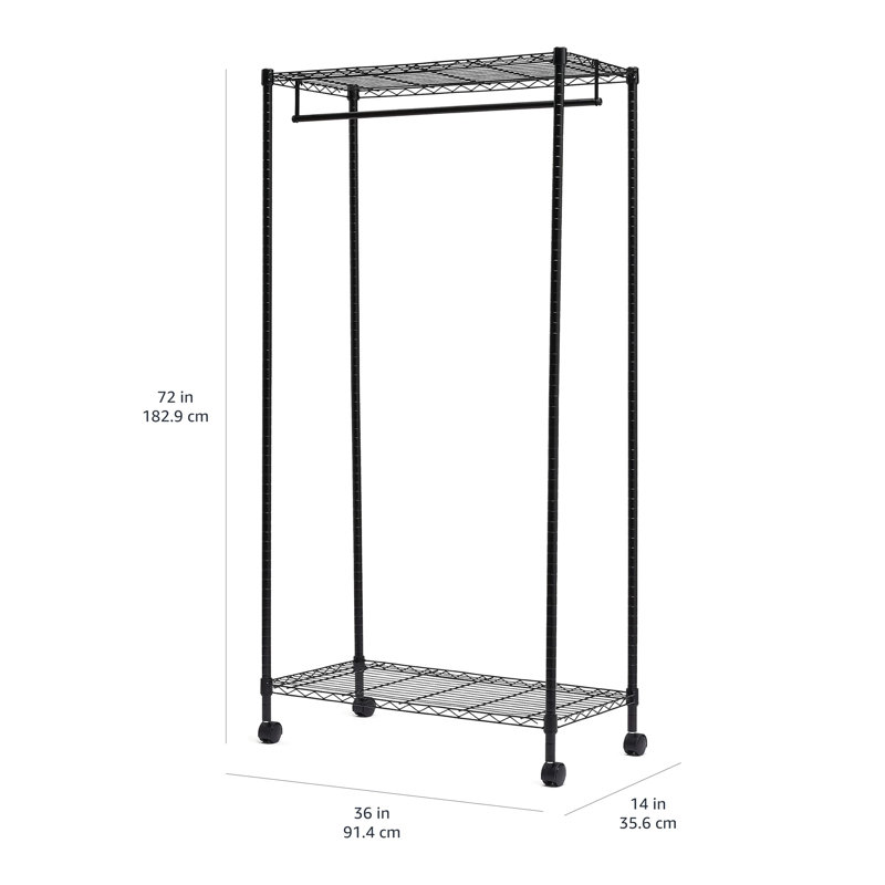 Rosamond 91cm Rolling Clothing Rack