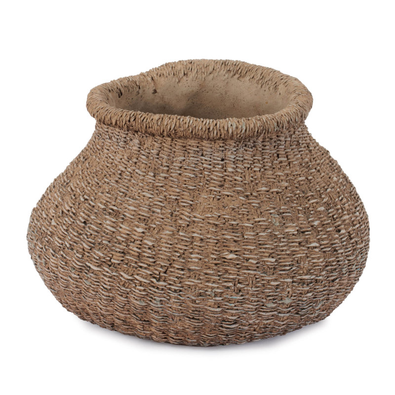 Vase tressé en ciment tressé 10 po