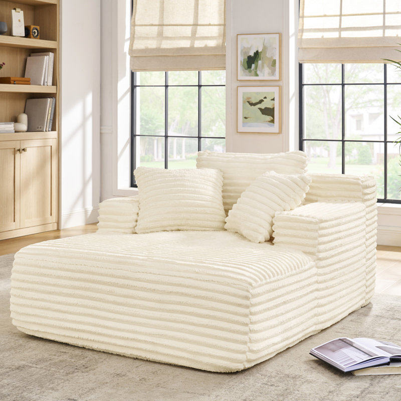 Lit moelleux rembourré en velours côtelé beige avec mousse compressée pour la chambre à coucher, l'hôtel, facile à assembler sans assemblage, matériau de peau, siège profond compressible et bon support rembourré, bureau à domicile,