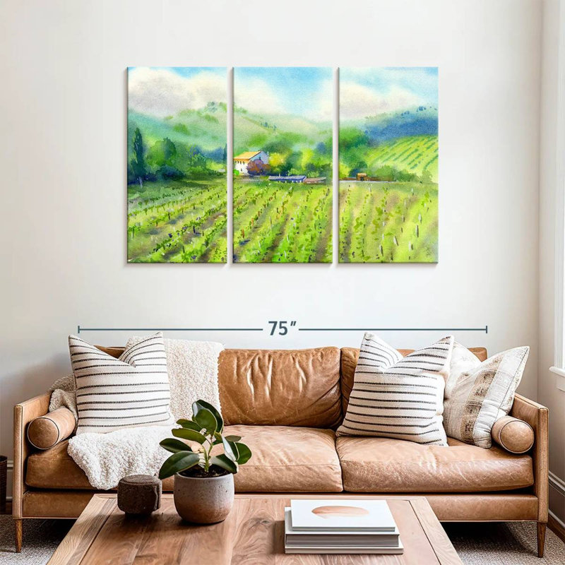 Alvord Vineyard Landscape, H 36 po x l 57 po