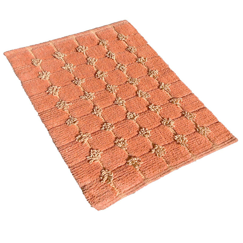 Swanley Cotton Non-Slip Bath Rug, Coral