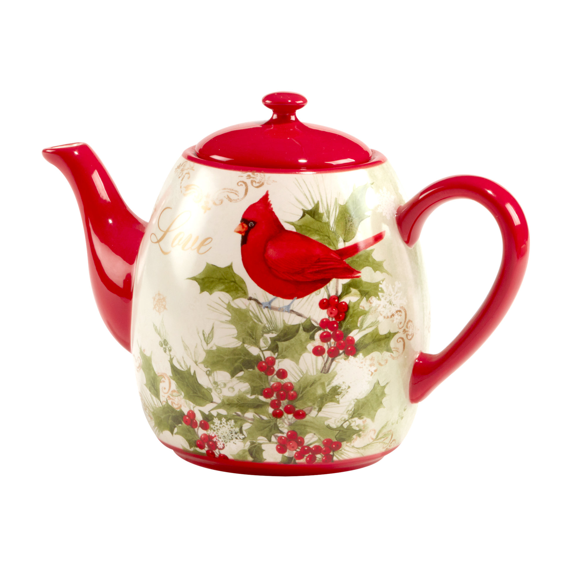 Certified International Winter''s Medley Teapot | Wayfair