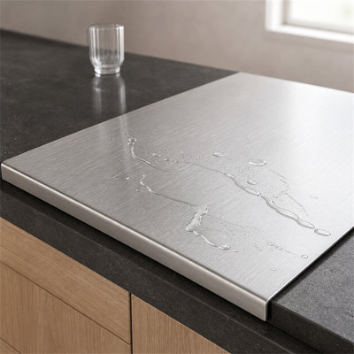 Stainless Steel Kitchen Countertop Cutting Board, Multi-Purpose Dough Kneading Mat, Non-Slip Stainless Steel Chopping Board For Vegetables Fruits Meat