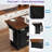 Farmhouse Kitchen Island With Storage, Sliding Barn Door & Metal Grid Side Door, Rolling Kitchen Island On 5 Wheels With Spice Rack, Glass Holders,island Table With Drop Leaf For Kitchen, Black-1670335481