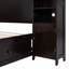 Full Size Wooden Bed With Built-in Cabinet And Shelf - Solid Flair-1816225504