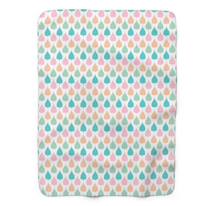 Pastel Enchantment - couverture sherpa de qualité supérieure 1 pièce, Lit simple