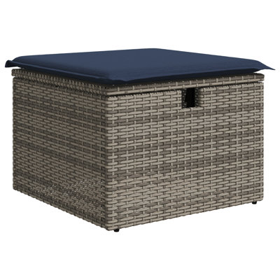 Ensemble de canapé de jardin avec coussin et rangement vidaXL 4 pièces vidaXL