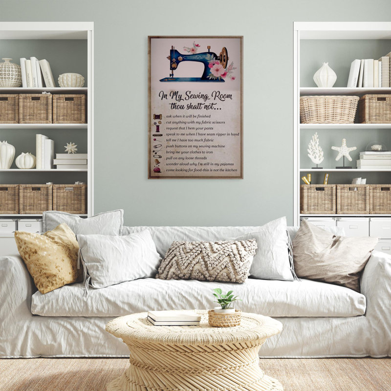 «In My Sewing Room», impression sur toile, H 36 po x l 24 po x P 1,25 po