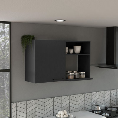 Armoire murale de cuisine Bussolengo, deux tablettes