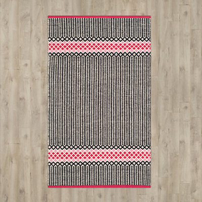 Annia Hand Woven Cotton Geometric Rug