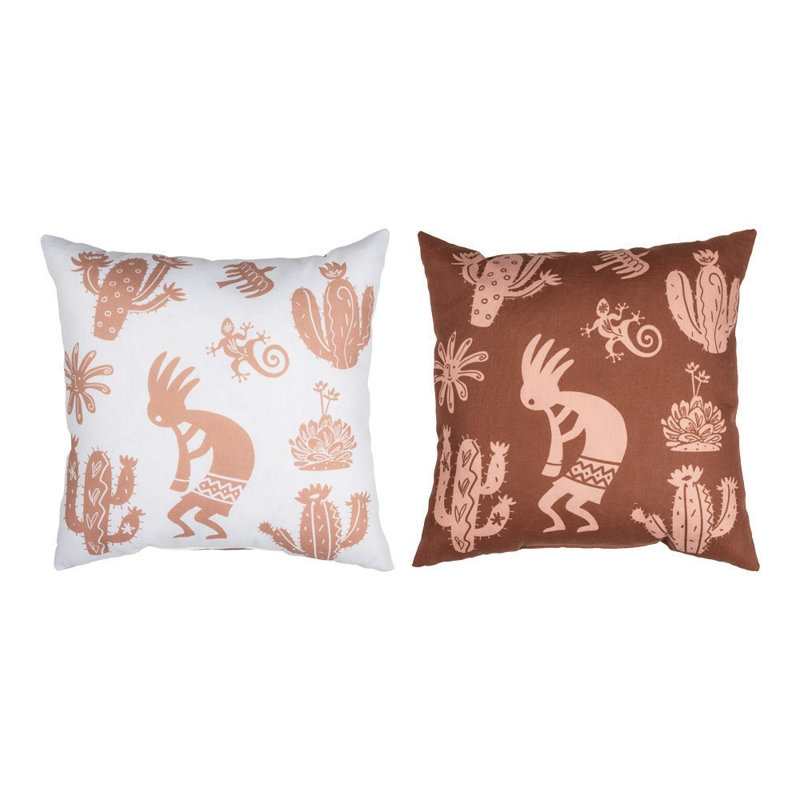 Kokopelli Throw Pillow 18" x 18"