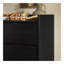 Commode en bois massif à 5 tiroirs Modern Minimalist Modern - noir