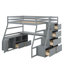 Lit mezzanine double avec 7 tiroirs et bureau-895503636