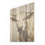 Portrait de vache minimaliste beige I - Vache, art mural sur bois de pin naturel-1219541178