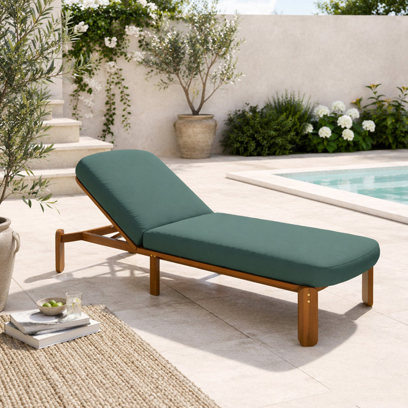 Chaise longue d'extérieur ajustable, Green