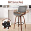 Tabouret de comptoir pivotant en bois cintré Mid-Century-133656765