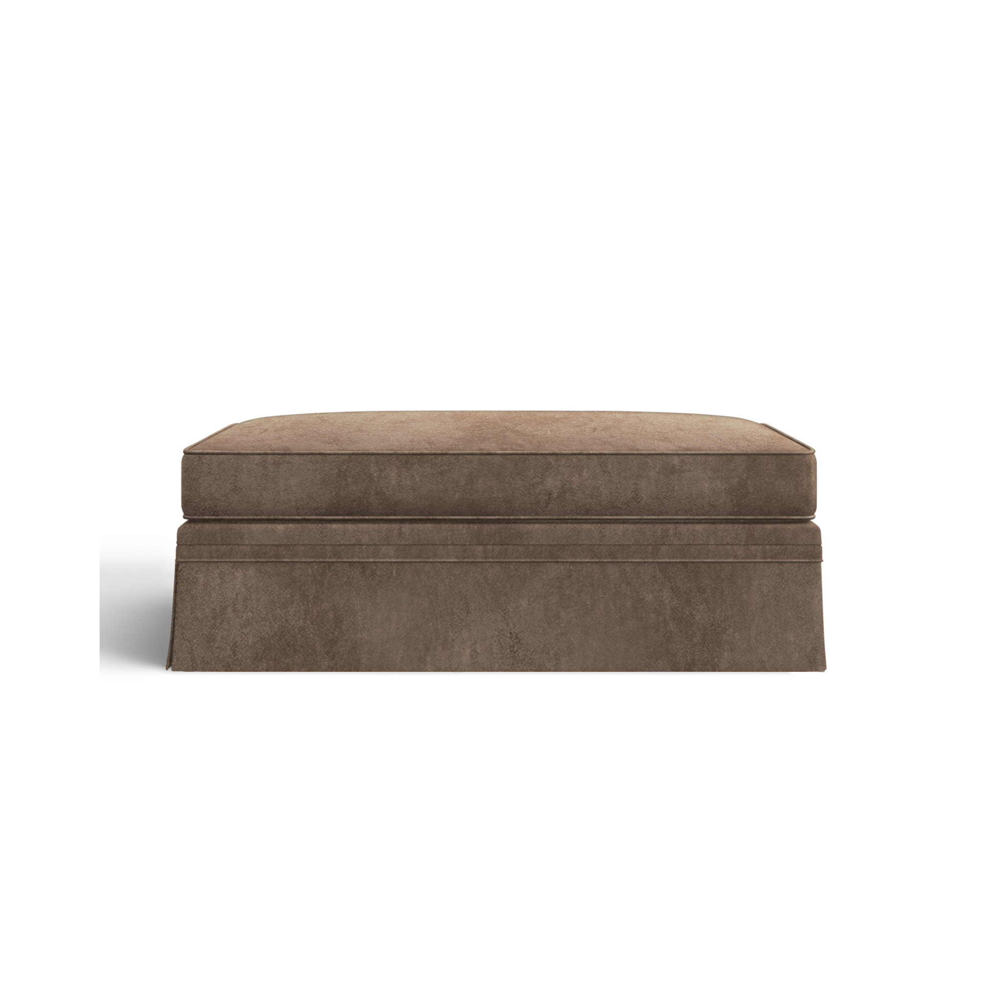 Shelby Upholstered Storage Ottoman, Bella Cocoa Performance Velvet