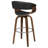 Walnut And Ecru Swivel Bar Stool-149842762