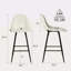 Tabourets de comptoir, ensemble de 2 tabourets de bar avec dossier et repose-pieds, tabourets de bar modernes de hauteur comptoir en métal pour le bar de cuisine à domicile, chaises de tabouret sans accoudoirs
