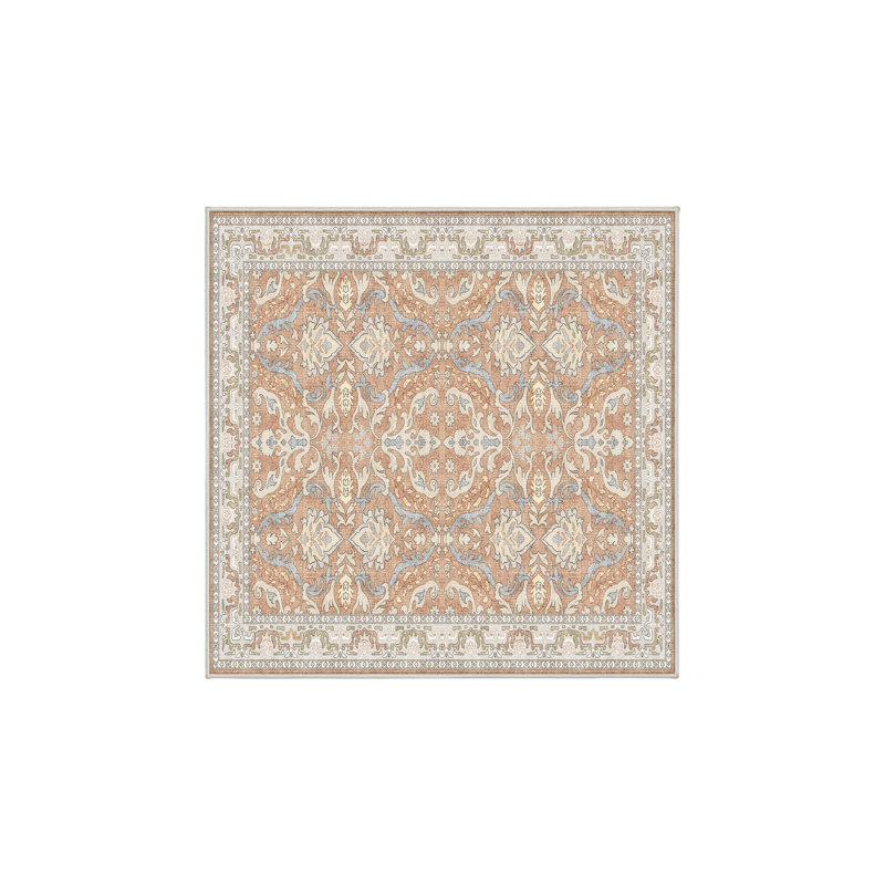 Firaz Hand Loomed Washable Oriental Indoor Rug, Square 5'