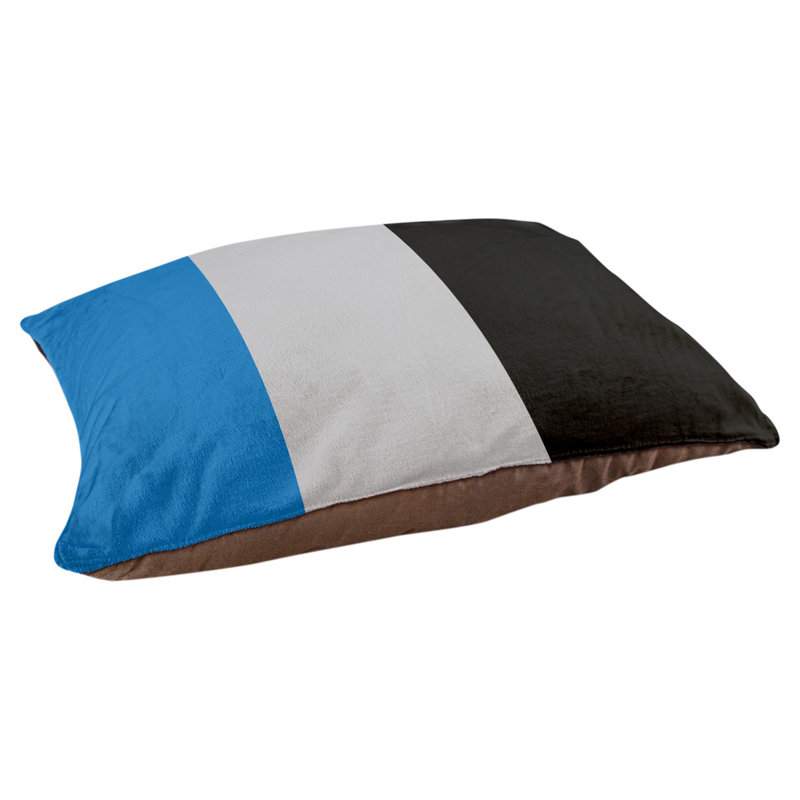 Coussin d'intérieur New York, Très grand (l 50 po x P 40 po x H 17 po), Bleu / argent / noir