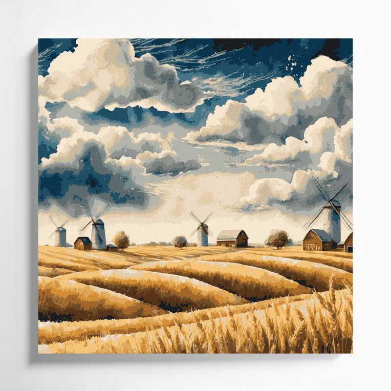 Art sur toile beige, H 16 po x l 16 po