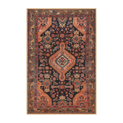 Tapis traditionnel rouge / beige / noir