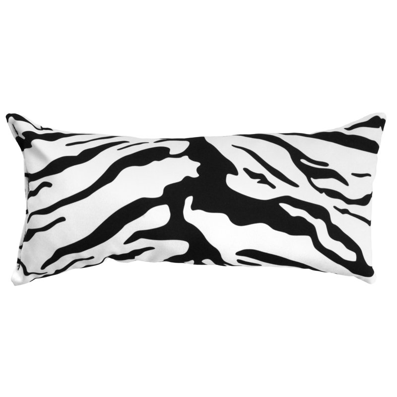 Animal Print Reversible Throw Pillow, White