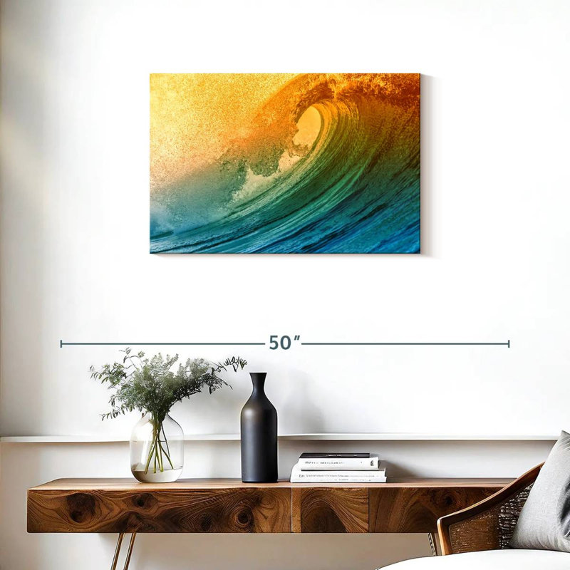 Gillard Sunny Glow Ocean Wave, 20" H x 30" W
