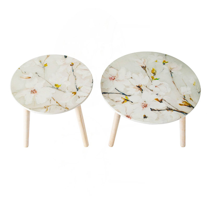 Tables d'appoint S / 2, Blanc