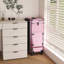 Portable Nail Art Table W/ LED Mirror, Bluetooth, Lockable Drawers, Telescopic Pole - Folding Manicure Station For Salons-1666916441