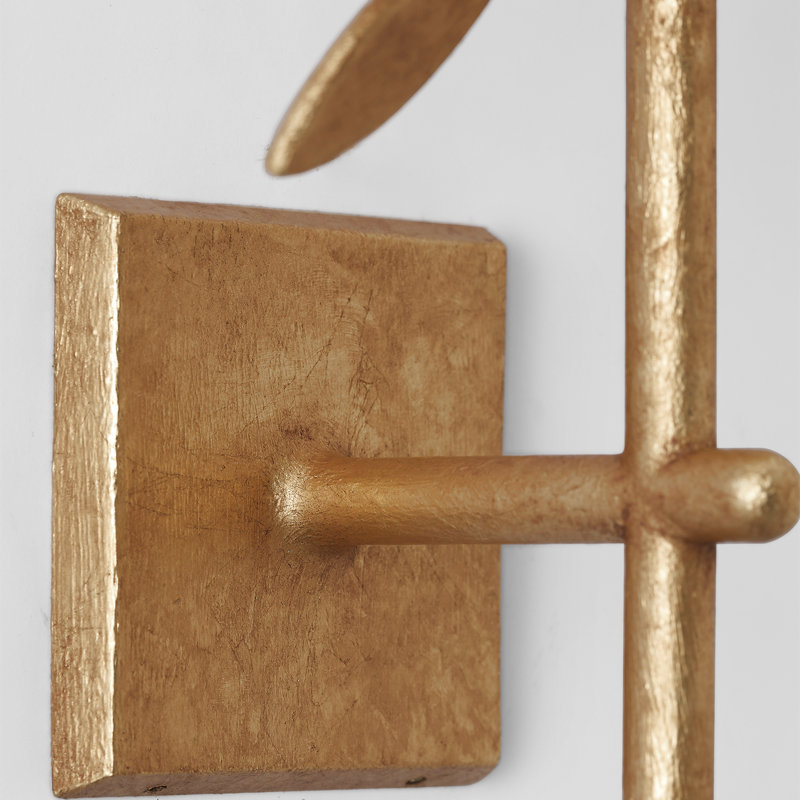Julie Neill 1 - Light Armed Sconce, Antique Gold Leaf