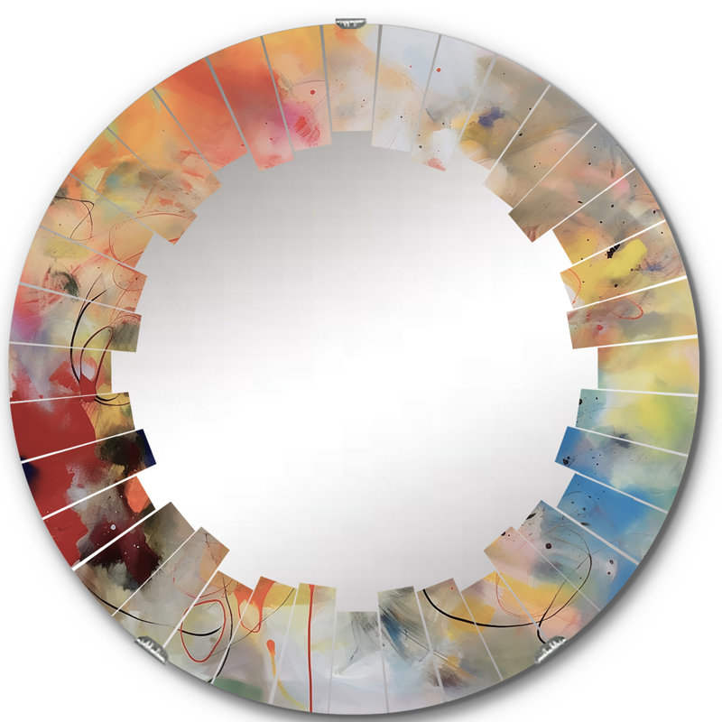 Willodene - Miroir mural moderne rond, 24 po x 24 po