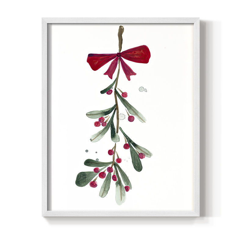 Warm Winter Wishes VI, reproduction encadrée - bois massif, H 11 po x l 9 po, Blanc