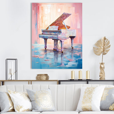 Piano, réverbération rétro sur toile