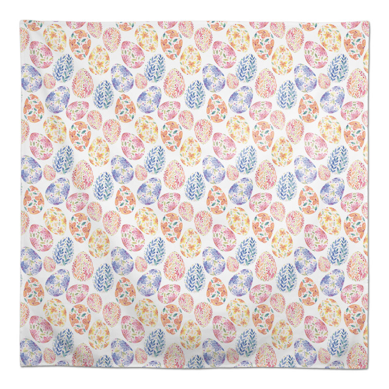 Square Floral Easter Tablecloth