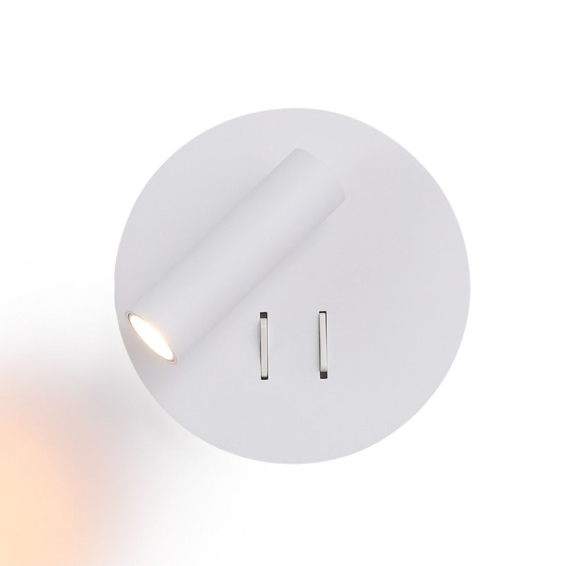 Pacitte Modern Adjustable Wall Light With Reading Light And Ambient Light - 3w + 6w-3000k For Bedrooms, White