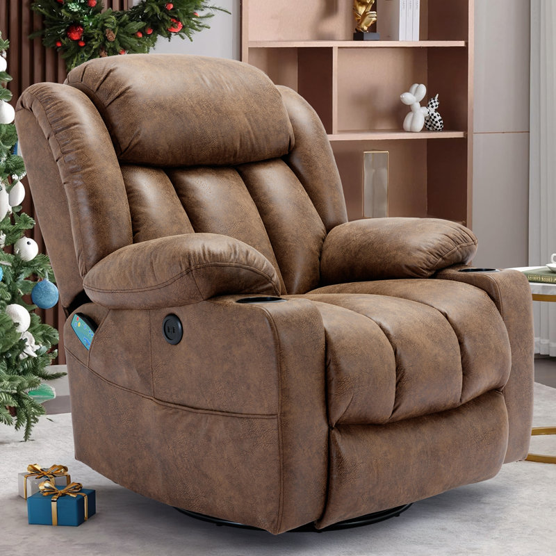 Fauteuil inclinable Aireana, Microfibres brunes