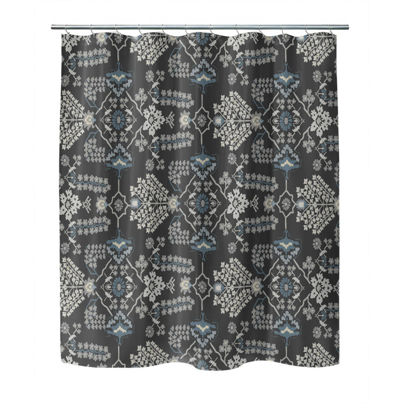 Rideau de douche Zoey, Gris anthracite
