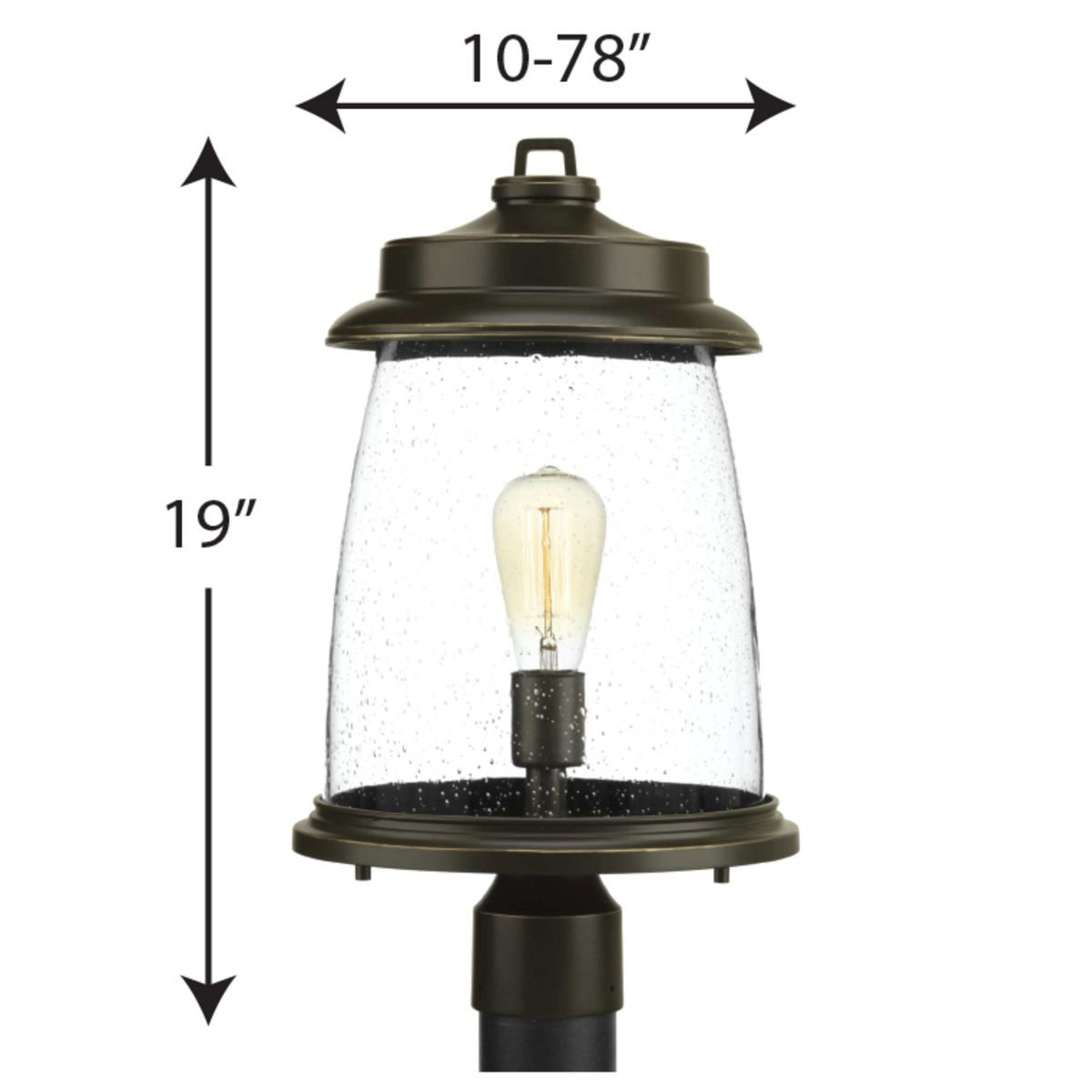 Cedrick Seeded Outdoor Lantern Head, Antique Bronze