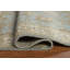 Tapis bleu clair à motif floral Oushak 3 x 5