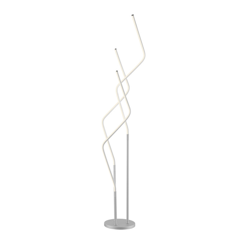 Lampe sur pied DEL traditionnelle 68,5 po Camariyah, Argent